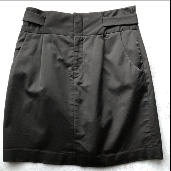 Club Monoco Black Belted Mini A-line Skirt 6 - Picture 7 of 8